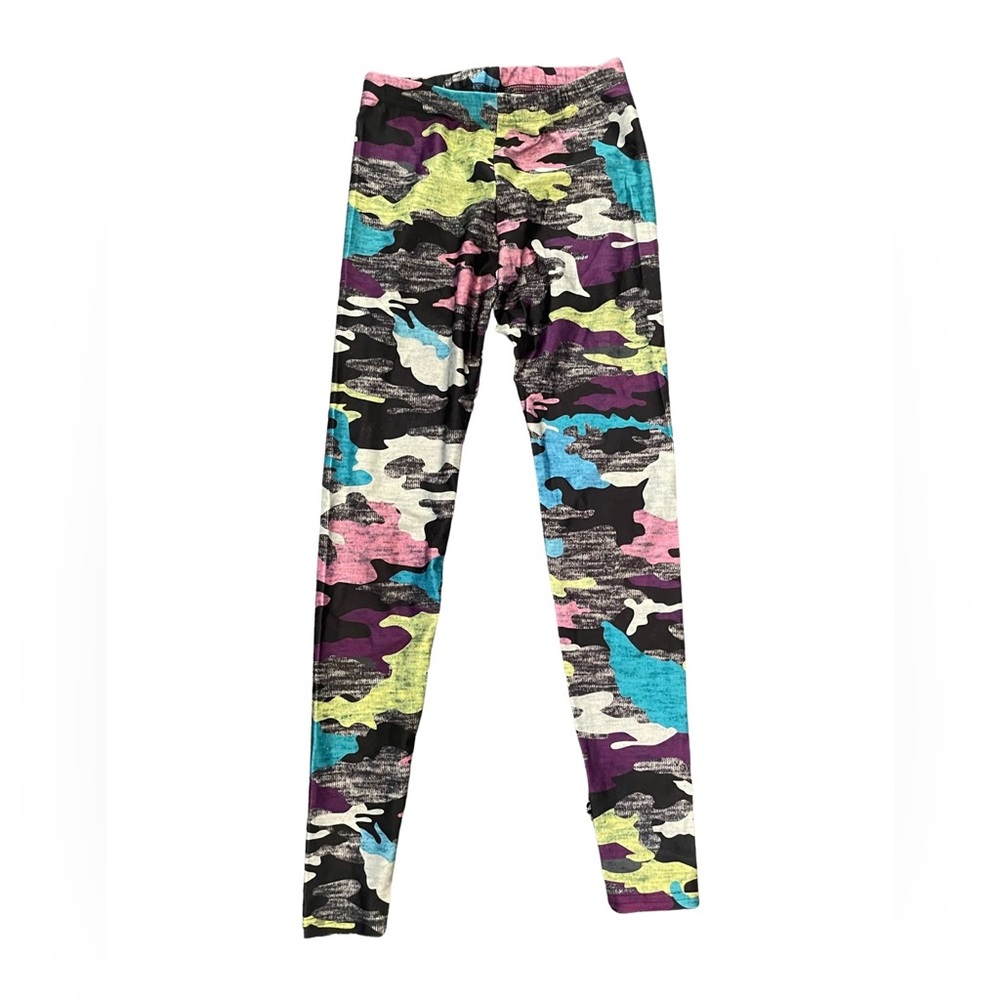 NWOT Zara Terez Girls Large Multi Colored Camo Leggings